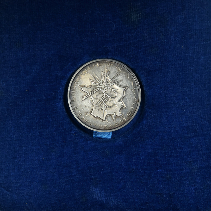 Coin, France, 10 Francs, 1974, Pessac, Piéfort argent de 10 francs Mathieu .