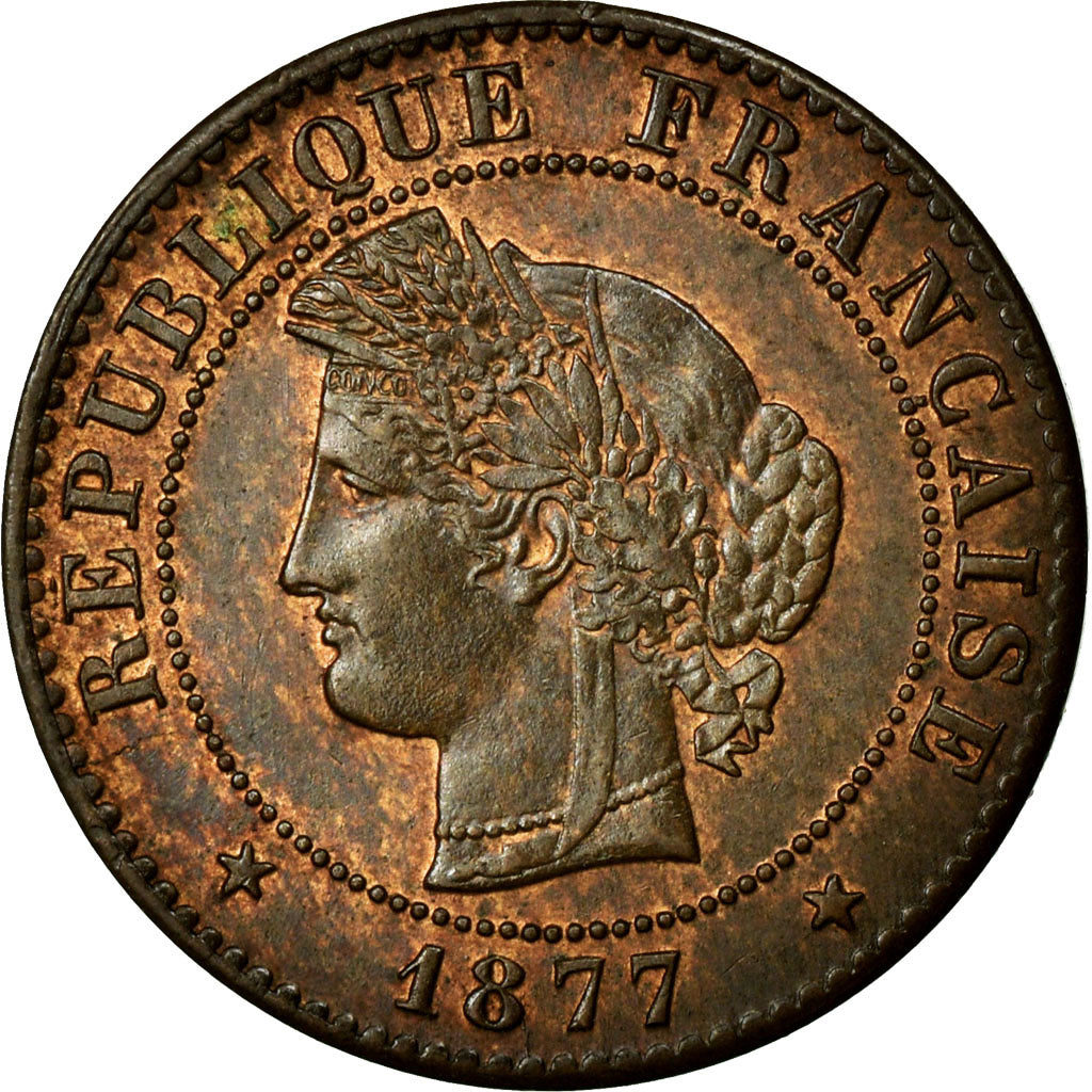Münze, Frankreich, Cérès, Centime, 1877, Paris, VZ, Bronze, Gadoury:88