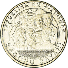 Coin, Philippines, 5 Piso, 2014, Bagong Bayani, MS(63), Copper-nickel, KM:287