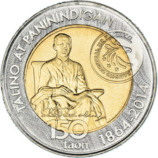 Monnaie, Philippines, 10 Piso, 2014, SPL, Bimétallique