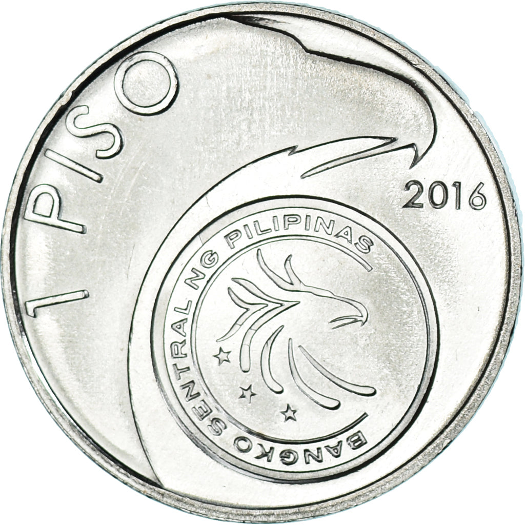 Coin, Philippines, Piso, 2016, Artemio Ricarte, MS(63), Acier plaqué nickel