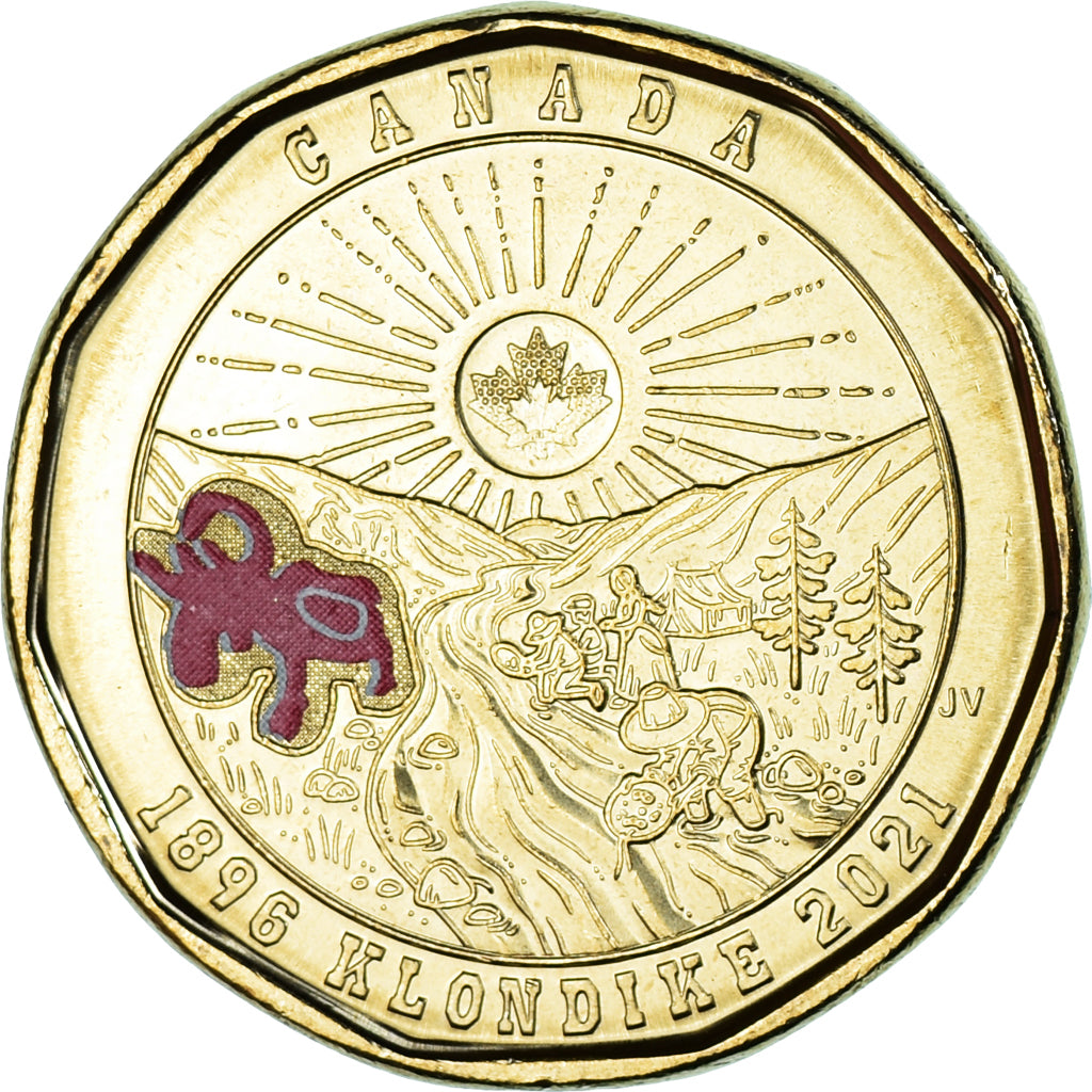 Coin, Canada, Dollar, 2021, Royal Canadian Mint, Ruée vers l'or du Klondike
