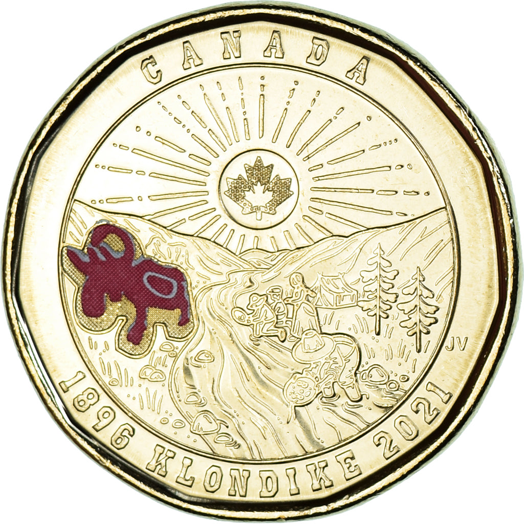 Münze, Kanada, Dollar, 2021, Royal Canadian Mint, Ruée vers l'or du Klondike