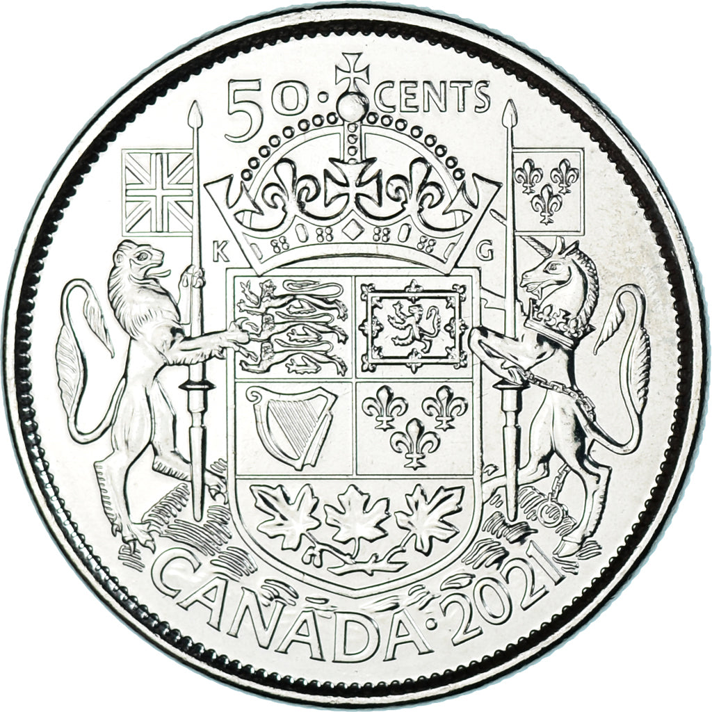 Coin, Canada, Georges VI., 50 Cents, 2021, MS(63), Nickel plated steel, KM:New