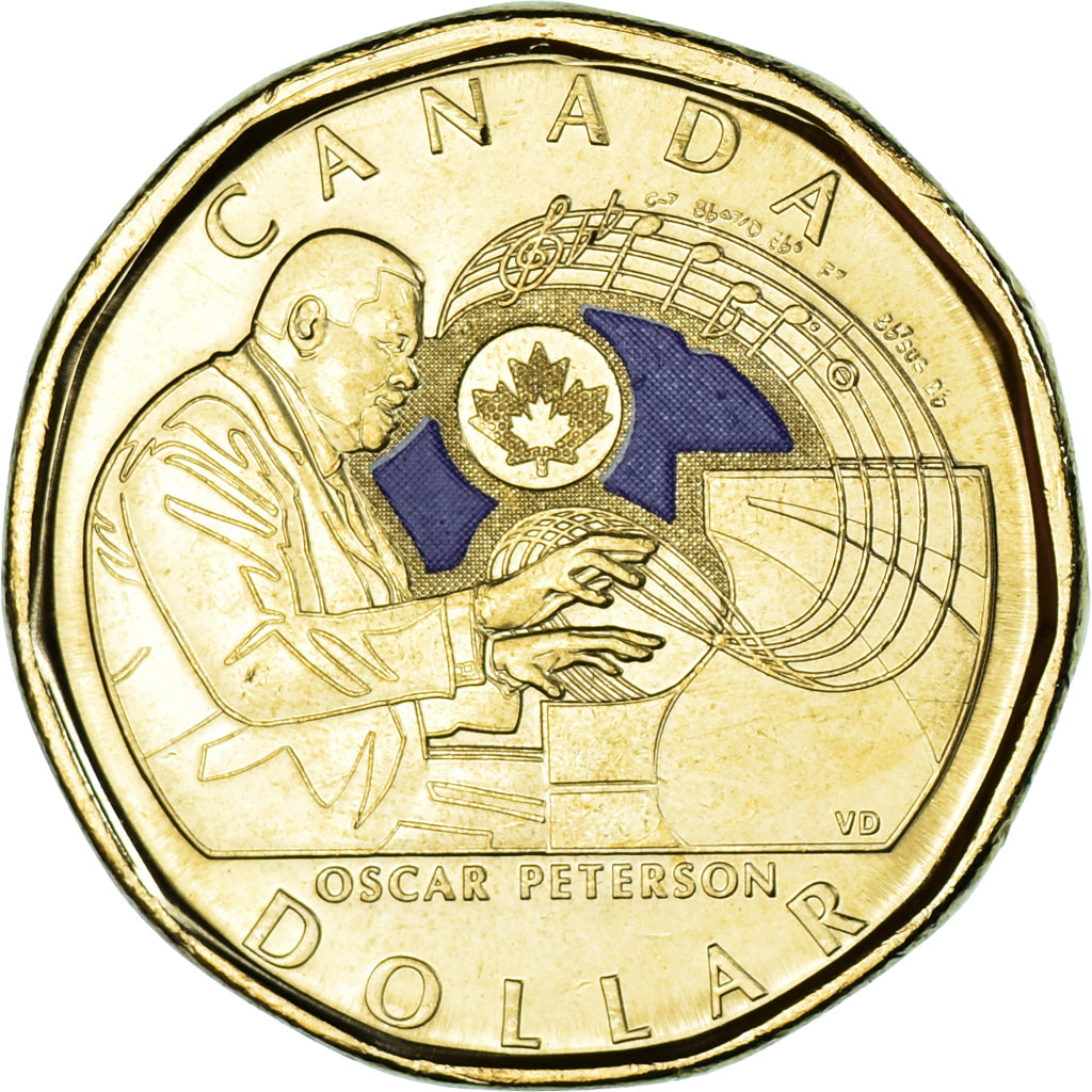 Moneta, Canada, Dollar, 2022, Royal Canadian Mint, Hommage à Oscar Peterson