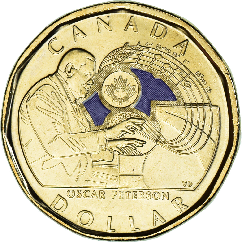 Moneta, Canada, Dollar, 2022, Royal Canadian Mint, Hommage à Oscar Peterson