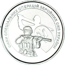 Coin, Ukraine, 10 Hryven, 2022, forces d'opérations spéciales, MS(63), Zinc