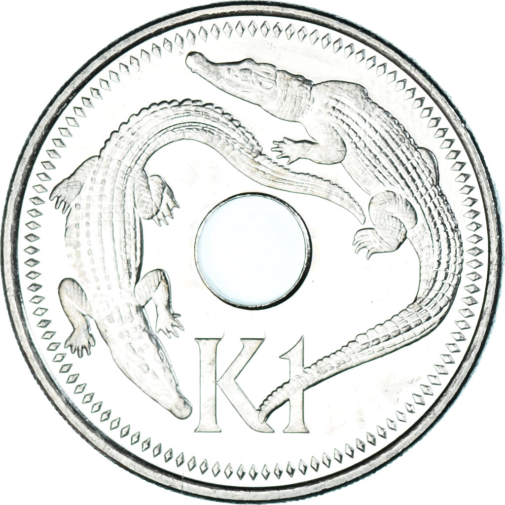 Moeda, Papua-Nova Guiné, Kina, 2004, MS(63), Aço Niquelado, KM:6a