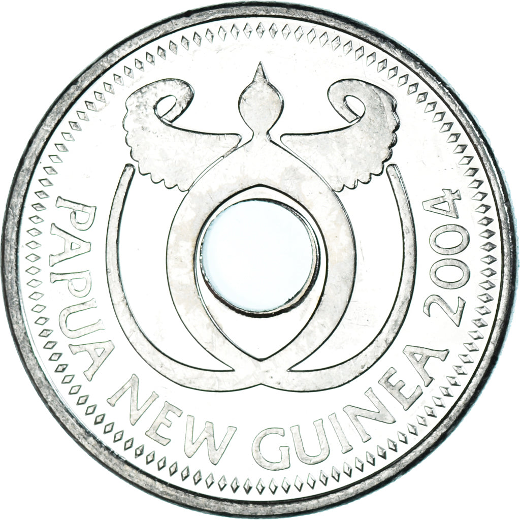 Moneta, Papua Nuova Guinea, Kina, 2004, SPL, Acciaio placcato nichel, KM:6a