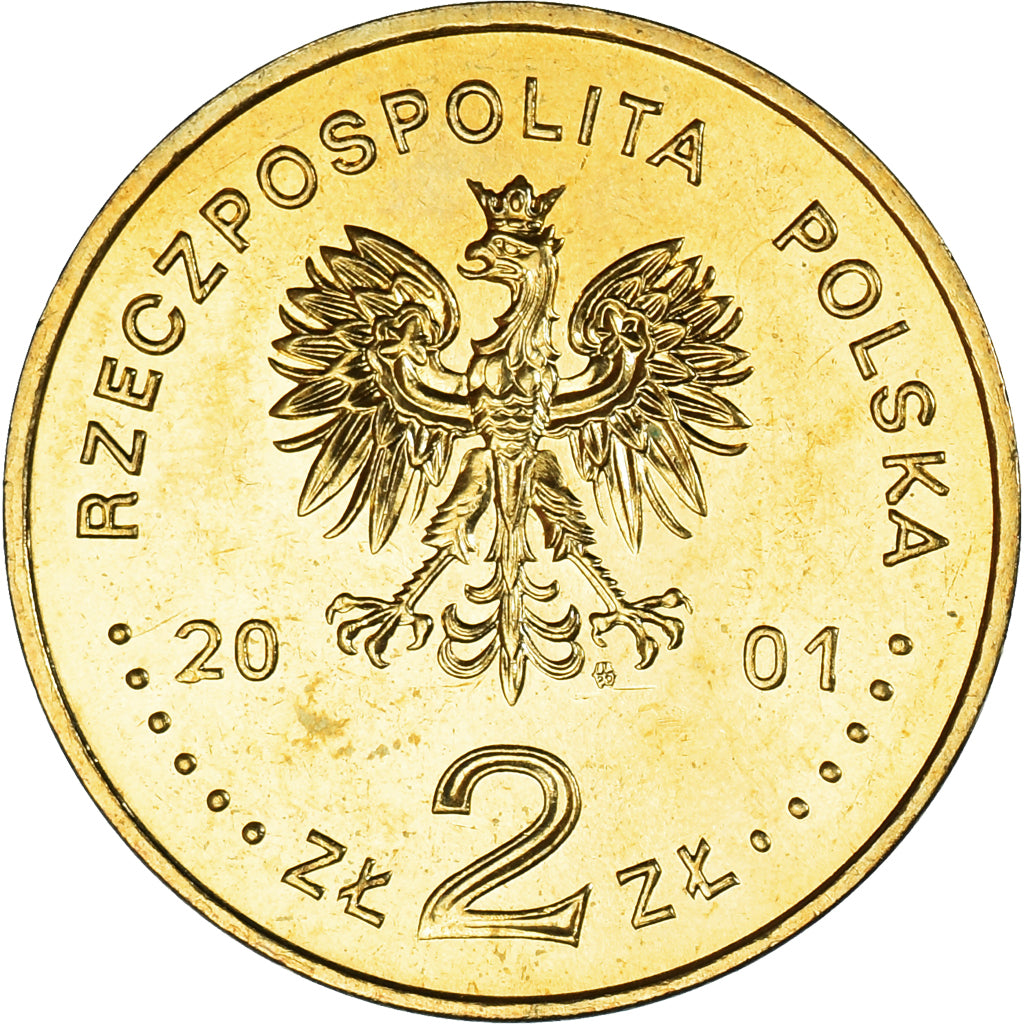 Moneta, Polonia, 2 Zlote, 2001, Warsaw, SPL, Ottone, KM:418