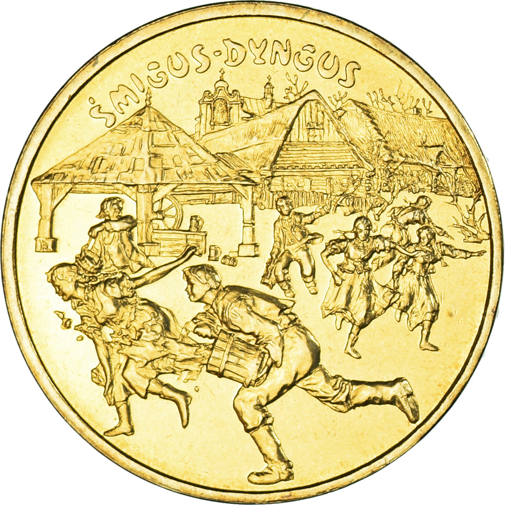 Moneta, Polonia, 2 Zlote, 2003, Warsaw, Śmigus-dyngus, SPL, Ottone, KM:451