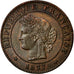 Monnaie, France, Cérès, Centime, 1877, Paris, SUP, Bronze, Gadoury:88