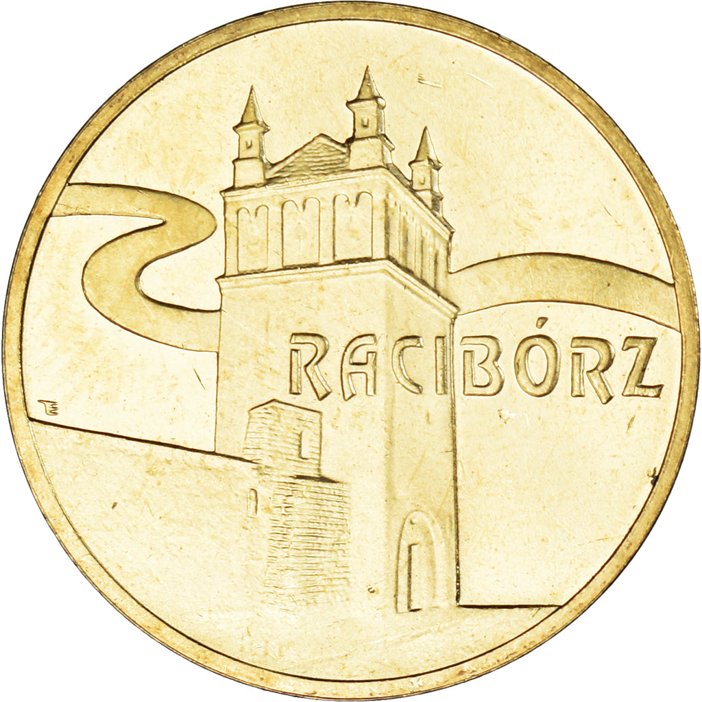 Coin, Poland, 2 Zlote, 2007, Warsaw, Raciborz., MS(63), Brass, KM:619