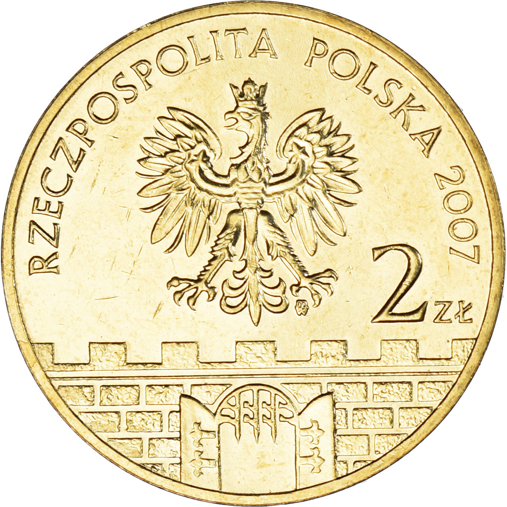 Coin, Poland, 2 Zlote, 2007, Warsaw, Raciborz., MS(63), Brass, KM:619