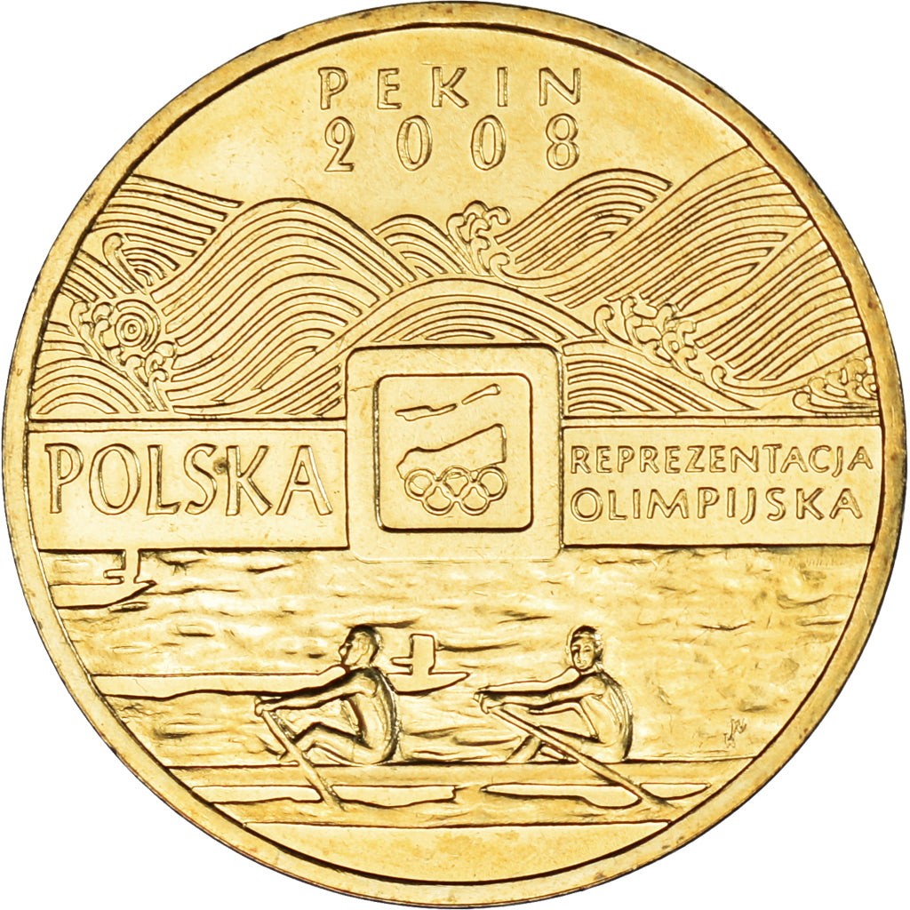 Coin, Poland, 2 Zlote, 2008, Warsaw, SLUPSK, MS(63), Brass, KM:620