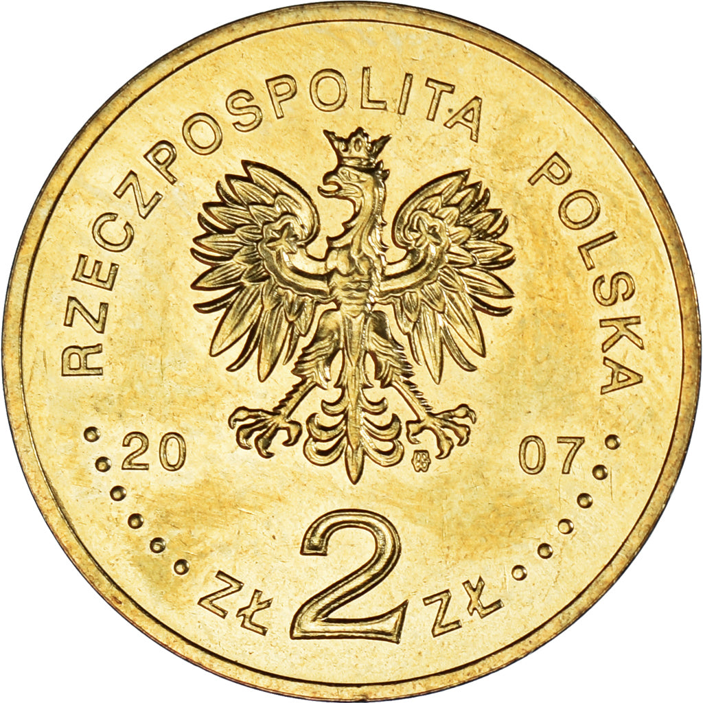 Coin, Poland, 2 Zlote, 2007, Warsaw, Ignacy Domeyko, MS(63), Brass, KM:590