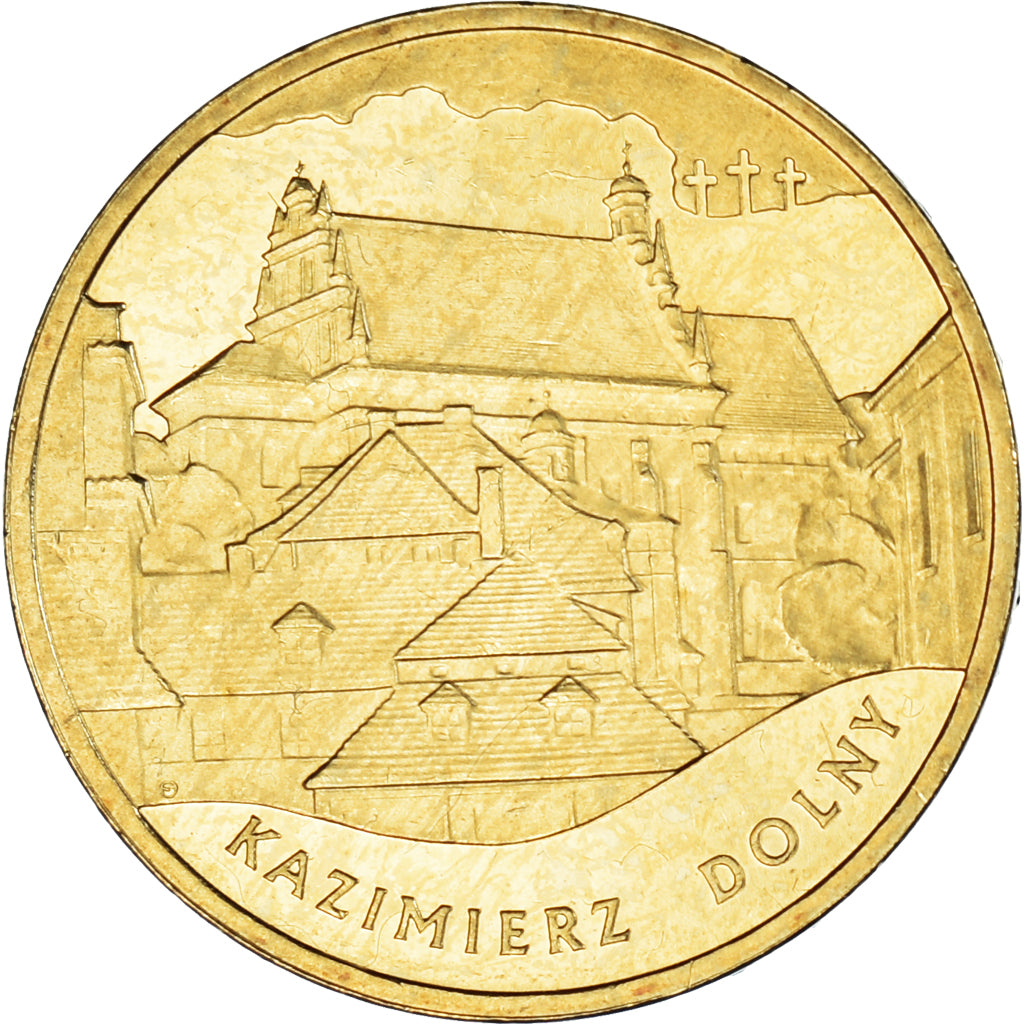 Coin, Poland, 2 Zlote, 2008, Warsaw, Kazimierz Dolny, MS(63), Brass, KM:641