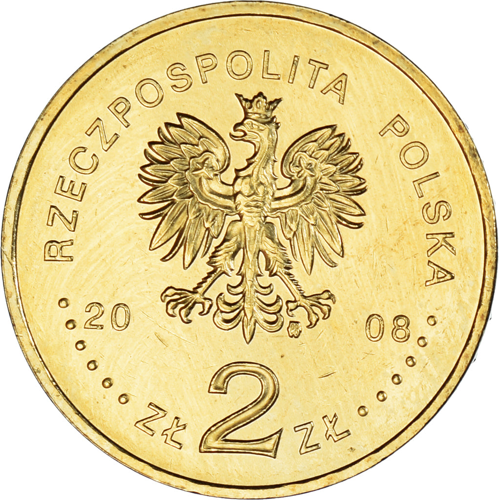 Coin, Poland, 2 Zlote, 2008, Warsaw, Kazimierz Dolny, MS(63), Brass, KM:641