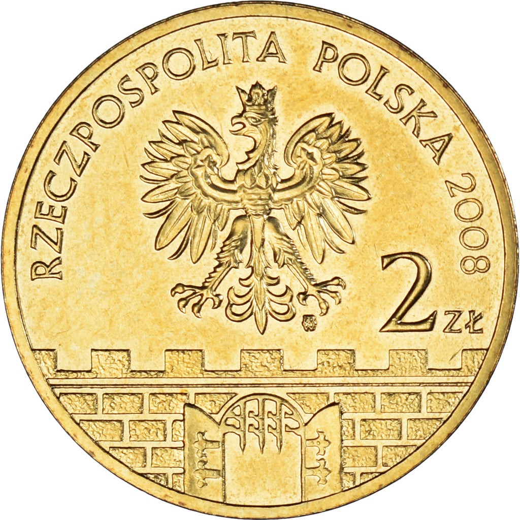 Moneta, Polonia, 2 Zlote, 2008, Warsaw, Piotrkow Trybunalski, SPL, Ottone