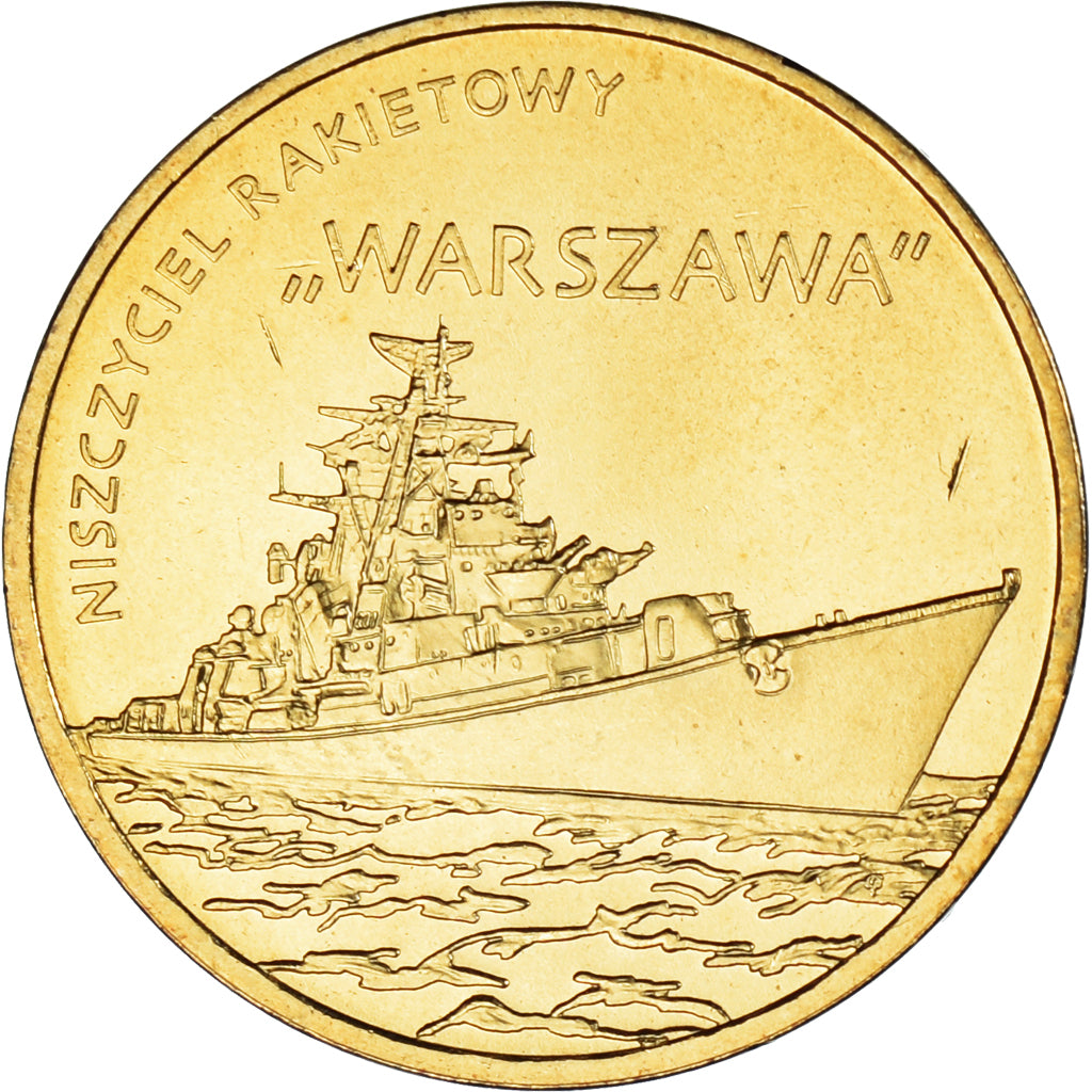 Coin, Poland, 2 Zlotych, 2013, Warsaw, Navire Warszawa, MS(63)