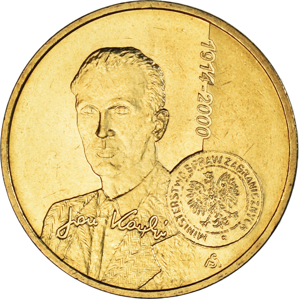 Coin, Poland, 2 Zlote, 2014, Warsaw, Centenario del nacimiento de Jan Karski