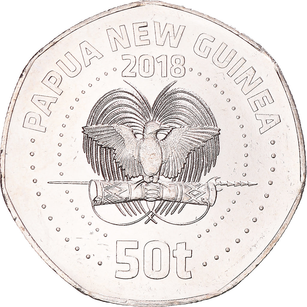 Coin, Papua New Guinea, 50 Toea, 2018, Port Moresby, MS(63), Cupronickel, KM:82