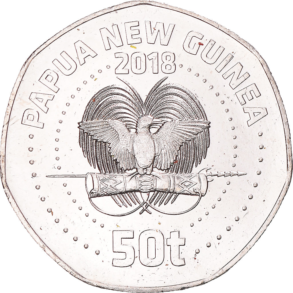 Coin, Papua New Guinea, 50 Toea, 2018, Port Moresby colorisée, MS(63)