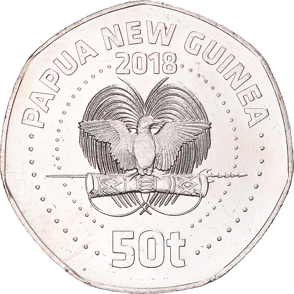 Moneta, Papua Nuova Guinea, 50 Toea, 2018, Port Moresby colorisée, SPL