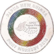 Moneta, Papua Nowa Gwinea, 50 Toea, 2018, Port Moresby colorisée, MS(63)