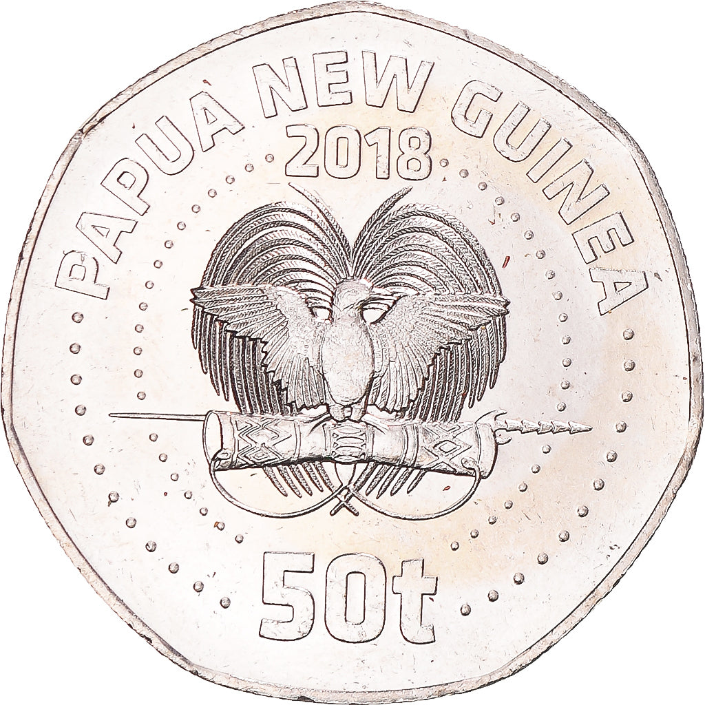 Monnaie, Papouasie-Nouvelle-Guinée, 50 Toea, 2018, Port Moresby colorisée