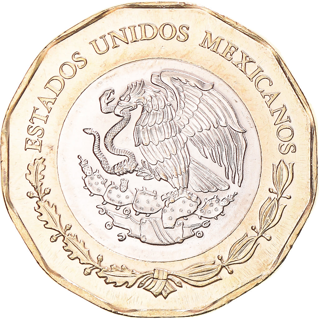 Moneta, Mexico, 20 Pesos, 2022, 100th Anniversary of the Arrival of the