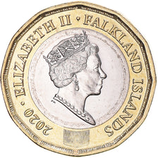 Coin, Falkland Islands, Pound, 2020, Elizabeth II, MS(63), Bi-Metallic