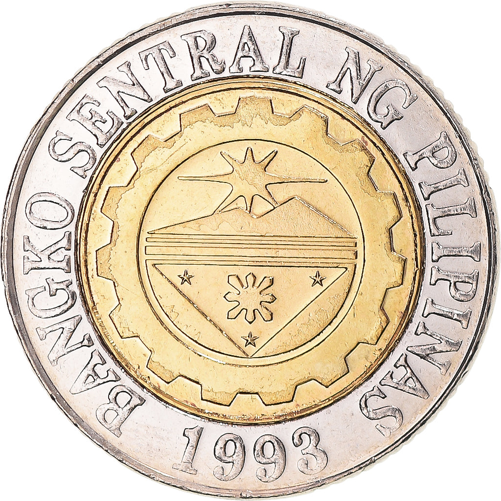 Coin, Philippines, 10 Piso, 2008, MS(63), Bi-Metallic, KM:278