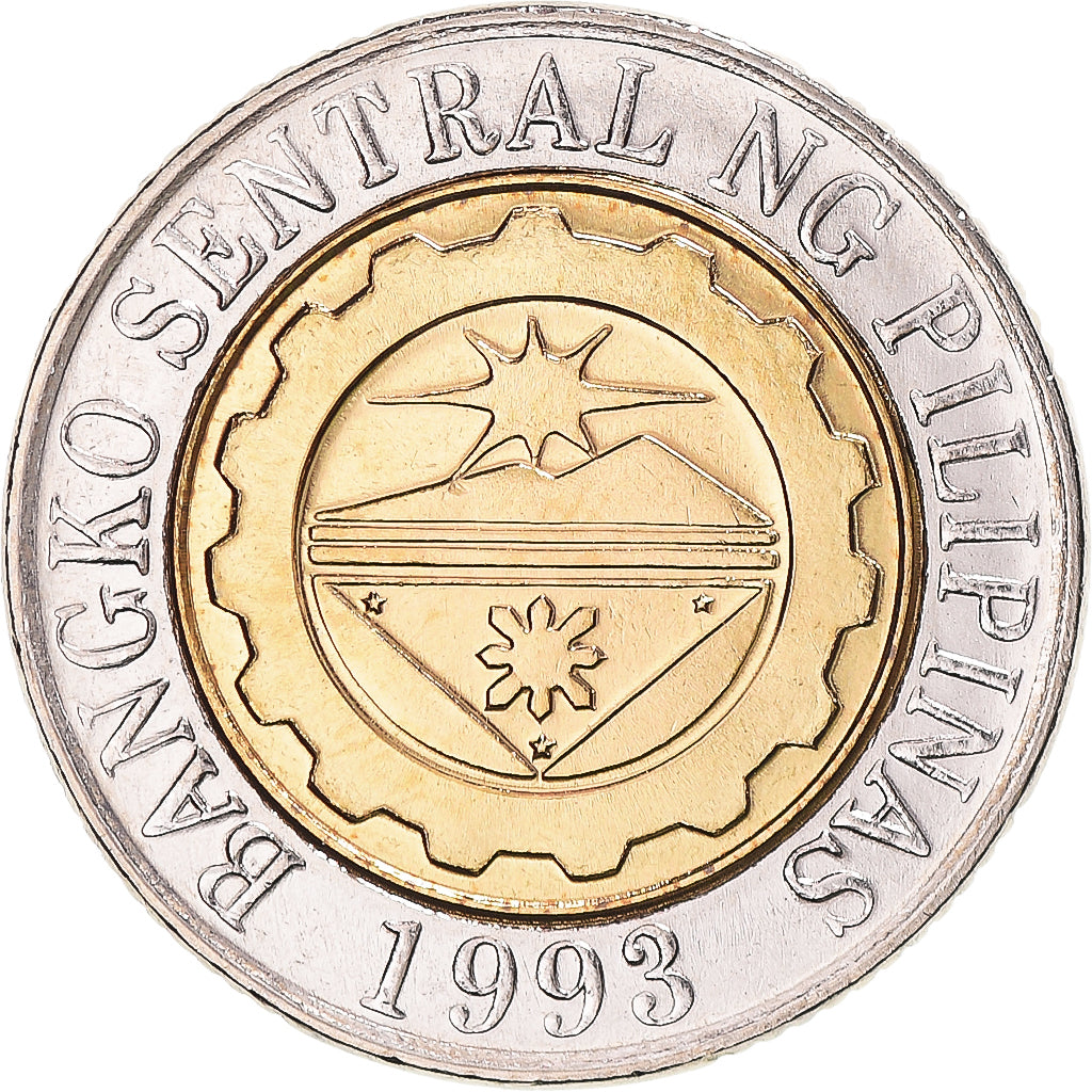 Coin, Philippines, 10 Piso, 2008, MS(63), Bi-Metallic, KM:278