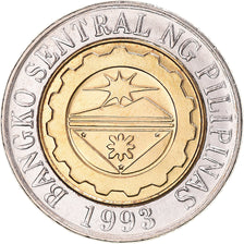 Coin, Philippines, 10 Piso, 2008, MS(63), Bi-Metallic, KM:278