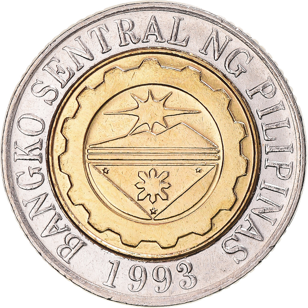 Coin, Philippines, 10 Piso, 2008, MS(63), Bi-Metallic, KM:278