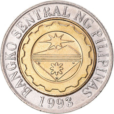 Coin, Philippines, 10 Piso, 2008, MS(63), Bi-Metallic, KM:278