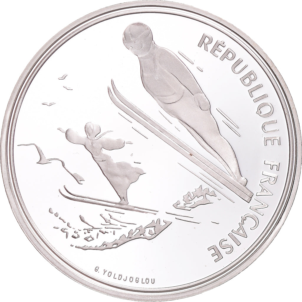 Coin, France, 100 Francs, 1991, 1992 Olympics,BE, MS(65-70), Silver, KM:995