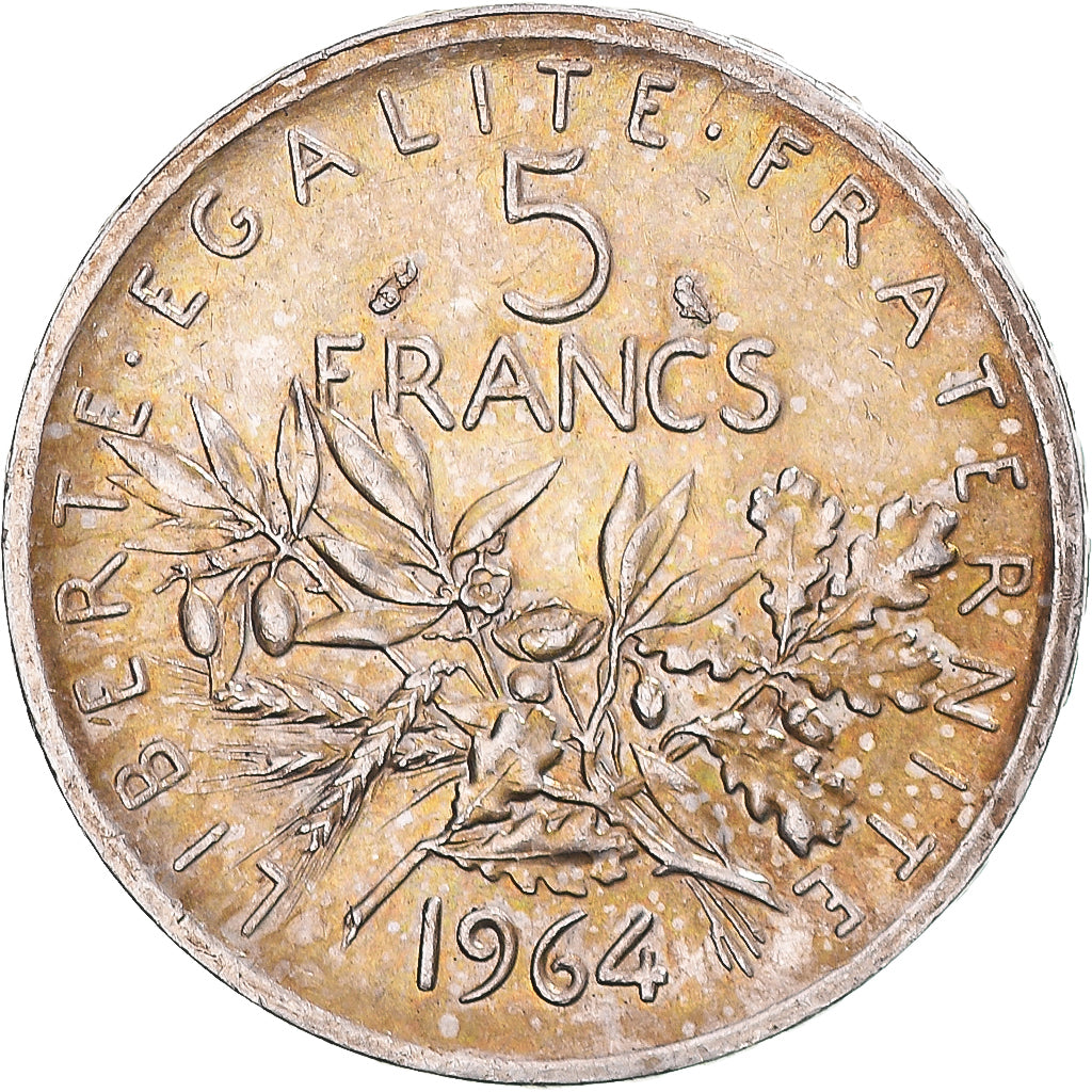Coin, France, Semeuse, 5 Francs, 1964, Paris, AU(50-53), Silver, KM:926