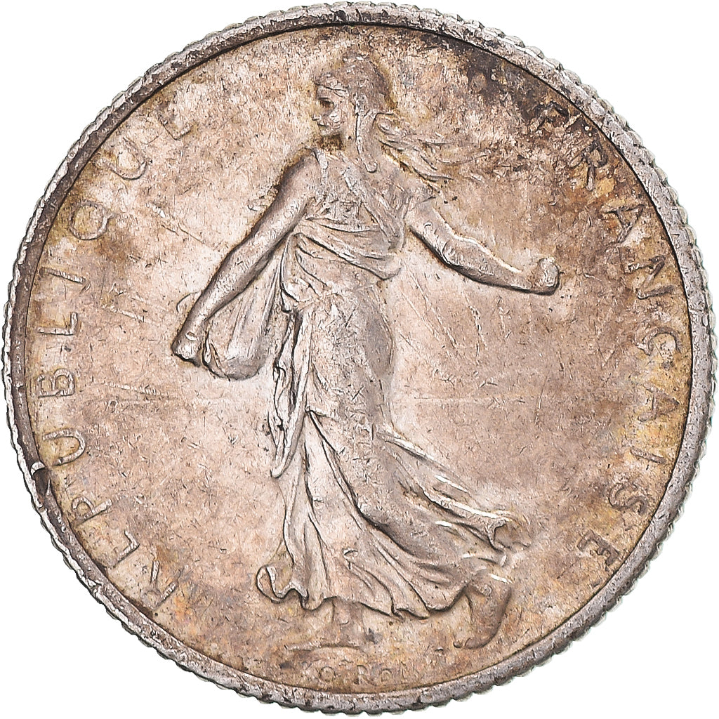 Coin, France, Semeuse, Franc, 1919, Paris, EF(40-45), Silver, KM:844.1