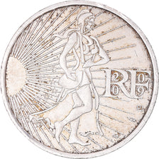 France, 10 Euro, 2009, Semeuse, AU(50-53), Silver