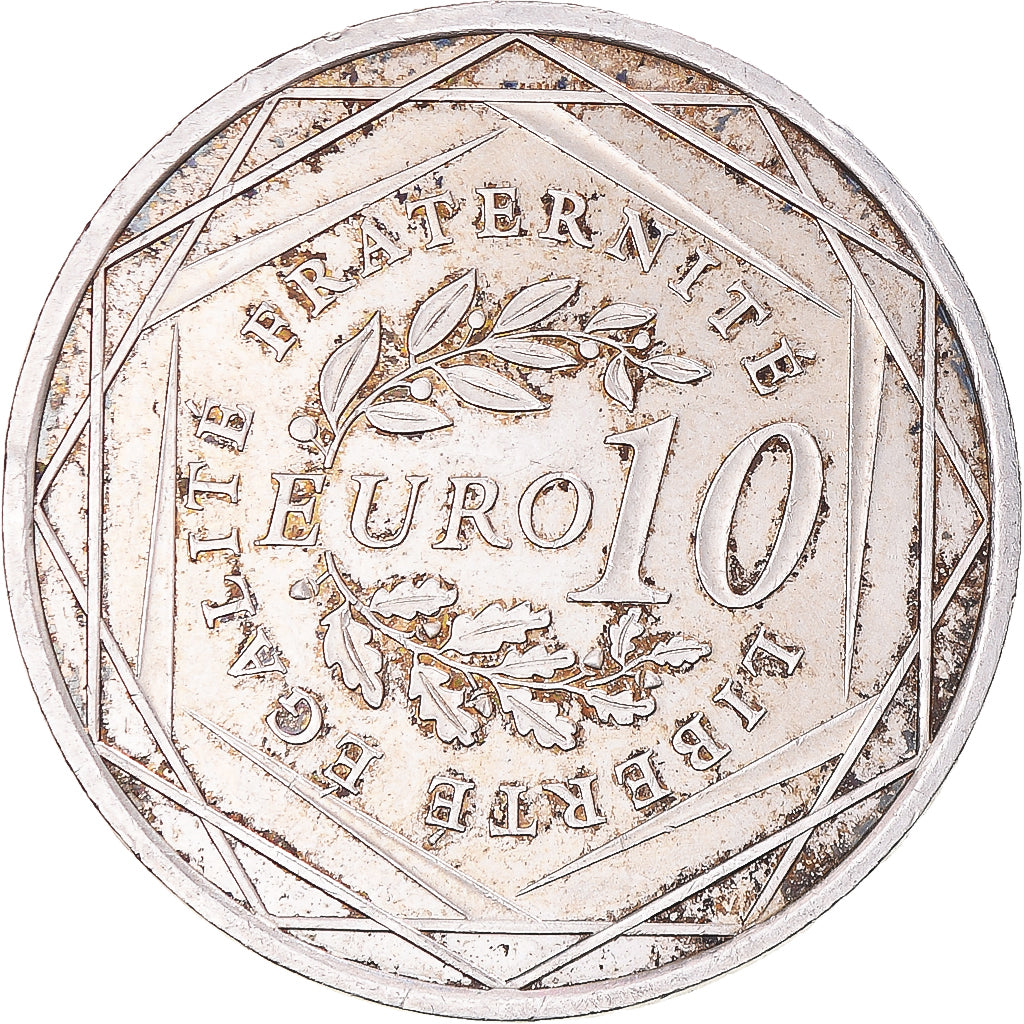 France, 10 Euro, 2009, Semeuse, AU(50-53), Silver