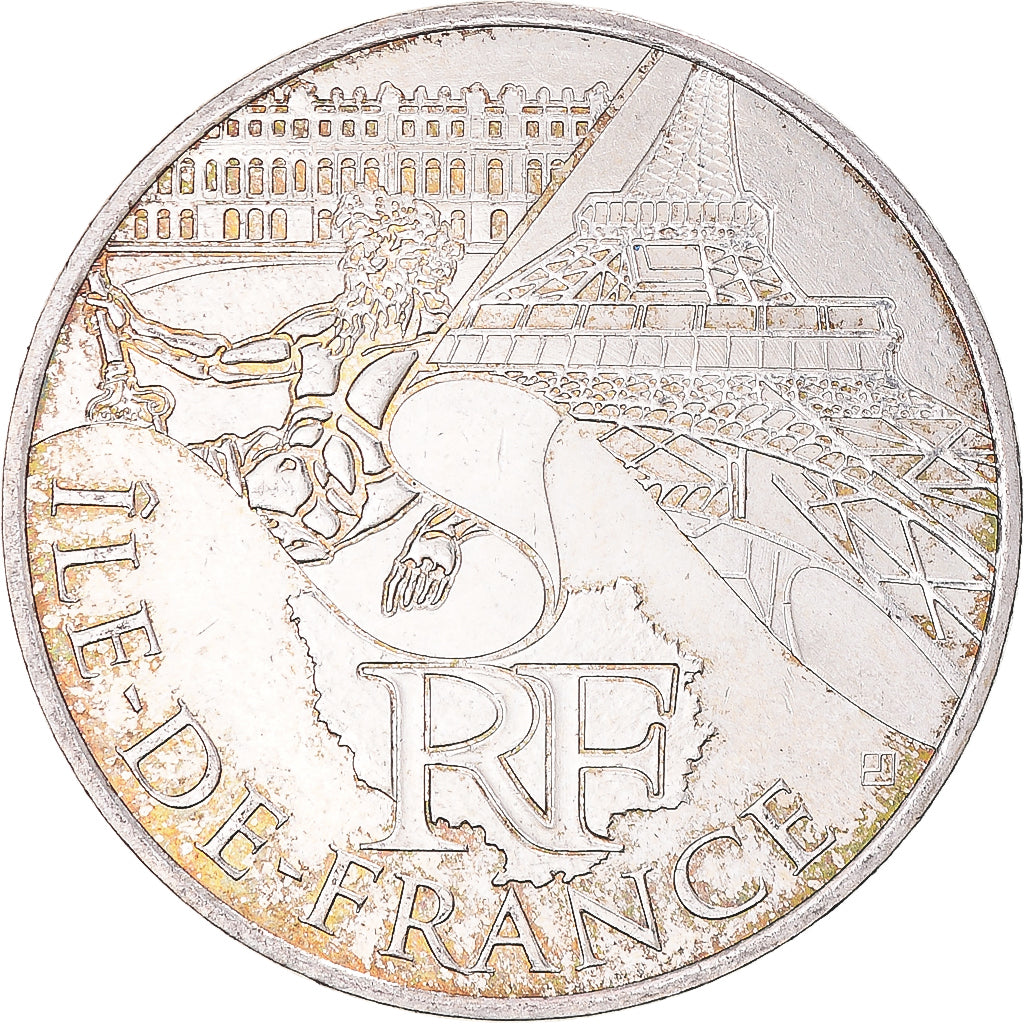 France, 10 Euro, 2011, Paris, Ile De France, AU(50-53), Silver, KM:1739