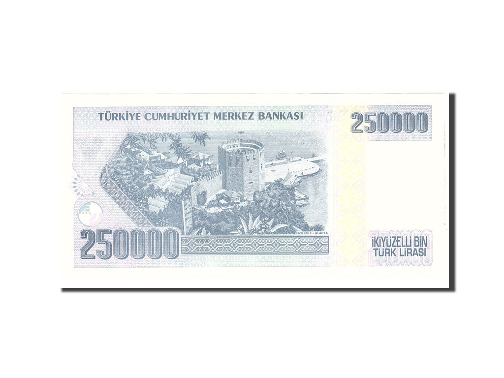 Banknote, Turkey, 250,000 Lira, 1998, Undated, KM:211, UNC(65-70)