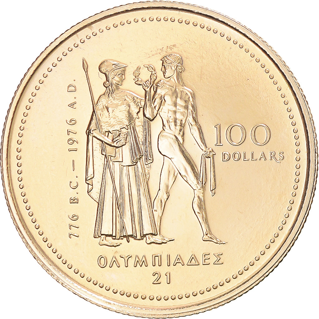 Coin, Canada, Elizabeth II, 100 Dollars, 1976, Royal Canadian Mint, Ottawa