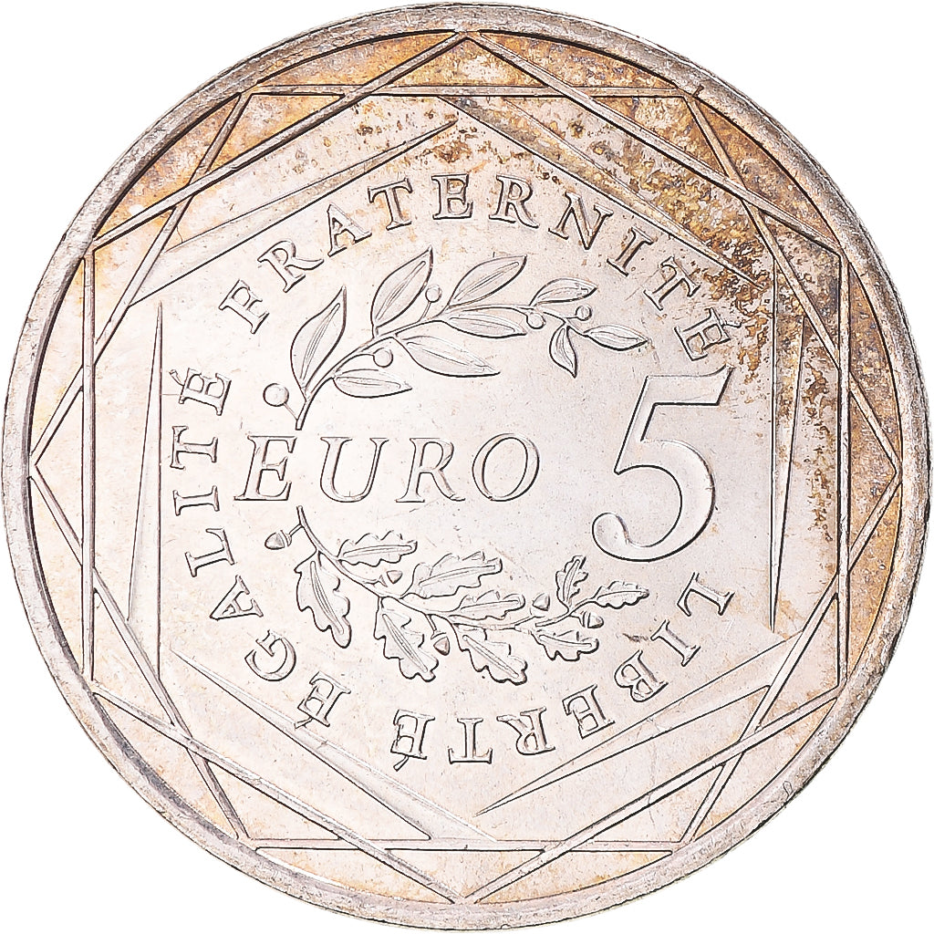 France, 5 Euro, 2008, Semeuse, TTB+, Argent, KM:1534