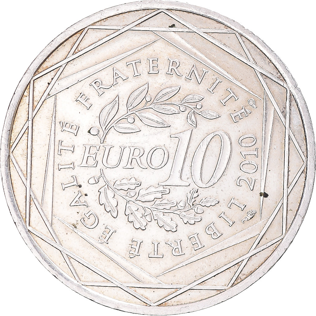 Francia, 10 Euro, 2010, Paris, SC, Plata, KM:1656