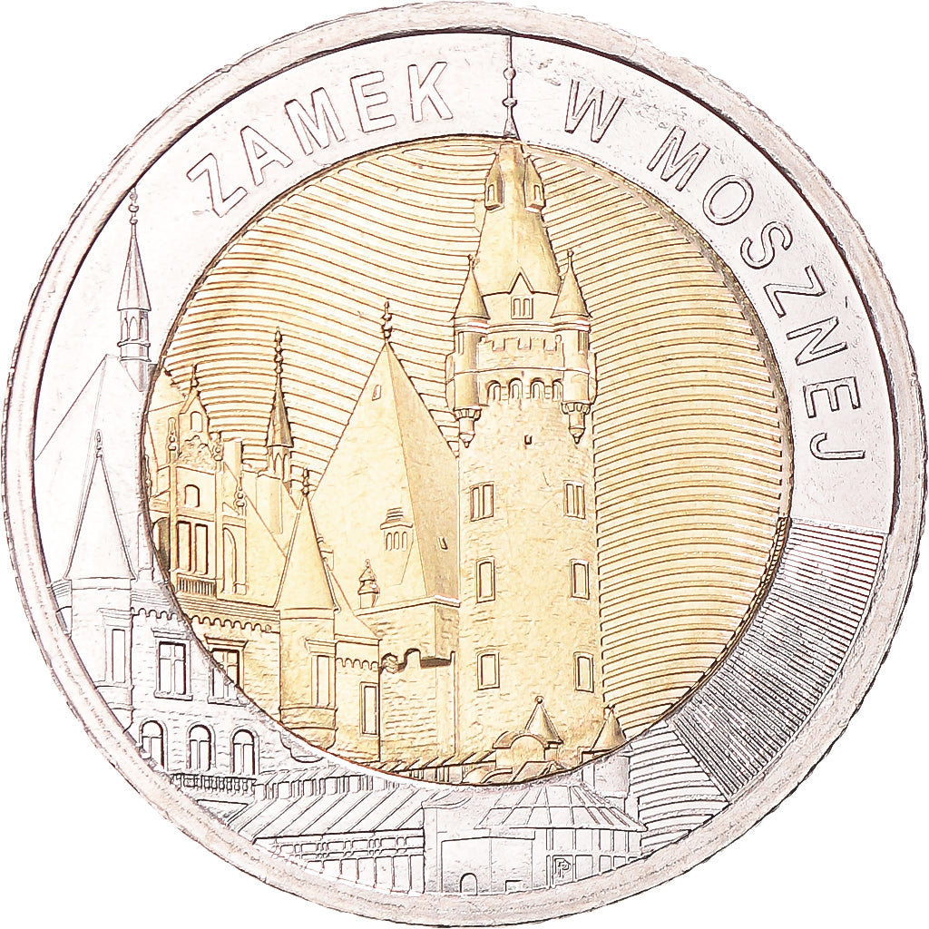 Monnaie, Pologne, 5 Zlotych, 2022, Moszna Castle, SPL, Bimétallique