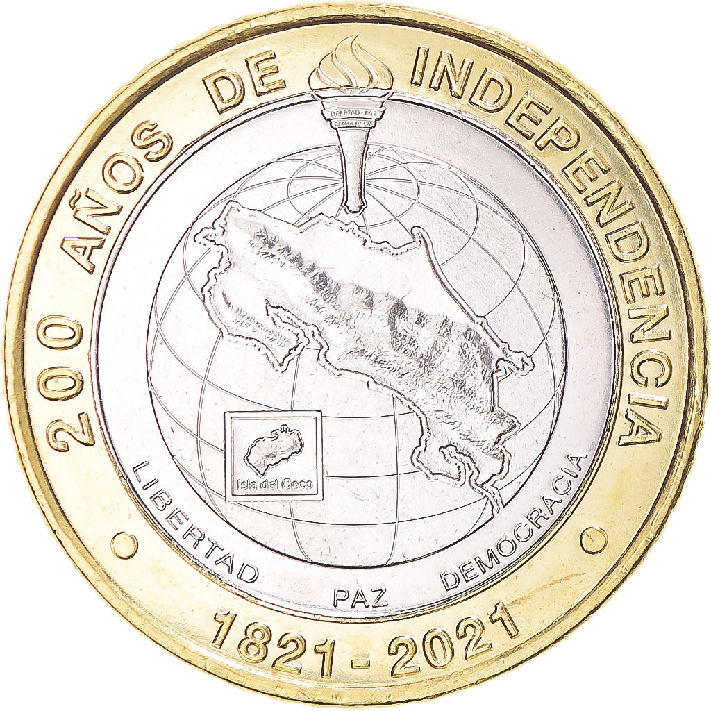 Coin, Costa Rica, 500 Colones, 2021, Bicentenary of Independence, MS(63)