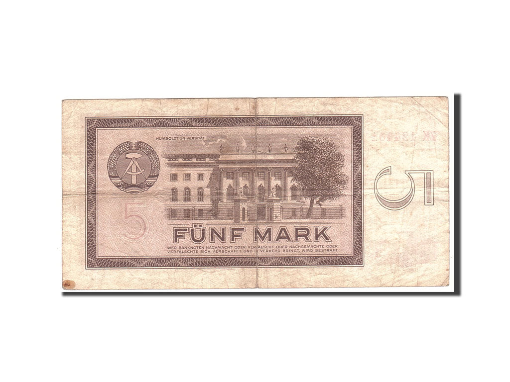 Germany - Democratic Republic, 5 Mark, 1964, KM:22a, Undated, VF(20-25)